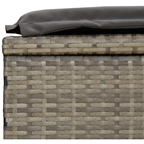 LEŽAJ za sunčanje sklopivi krov sivi 213 x 63 x 97 cm poliratan Slike