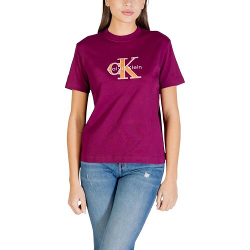 Calvin Klein Jeans Majice s kratkimi rokavi LV047E819G Rdeča Cene