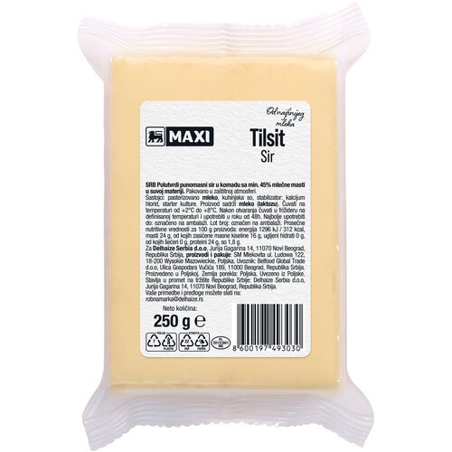 Maxi Tilsit 45% mm 250g Cene