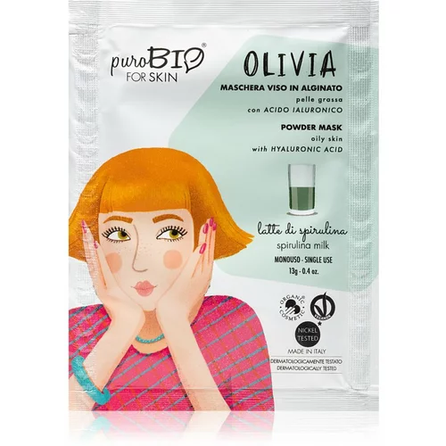 puroBIO cosmetics forskin olivia powder mask oily skin - 12 spirulina