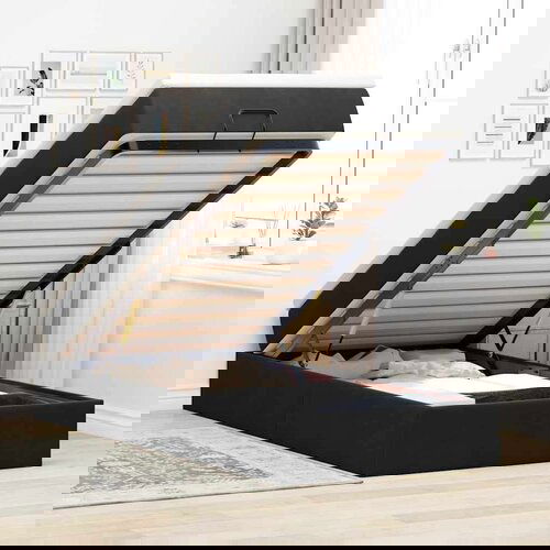  Otomanski okvir kreveta s madraca crni 90x200cm baršunasti Cijene