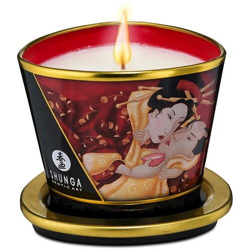 Sveća za masažu sa mirisom šampanjca i jagode Shunga Massage Sparkling Strawberry Wine Slike