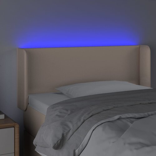  LED uzglavlje boja cappuccina 83x16x78/88 cm od umjetne kože Slike