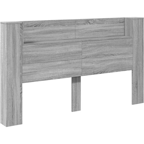 Krevetna ploča s LED-om Zidne Sivi Sonoma 180 x 16,5 x 103,5 cm Slike