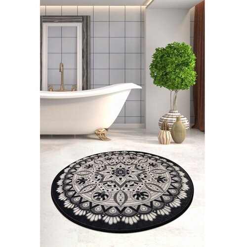 Lessentiel Maison Mandal tepih za kupatilo, 100cm, crno-siva Cijene