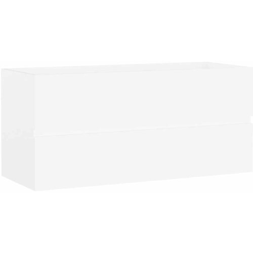  Ormarić s ugrađenim umivaonikom bijeli konstruirano drvo Bijela 100 x 38.5 x 45 cm Slike