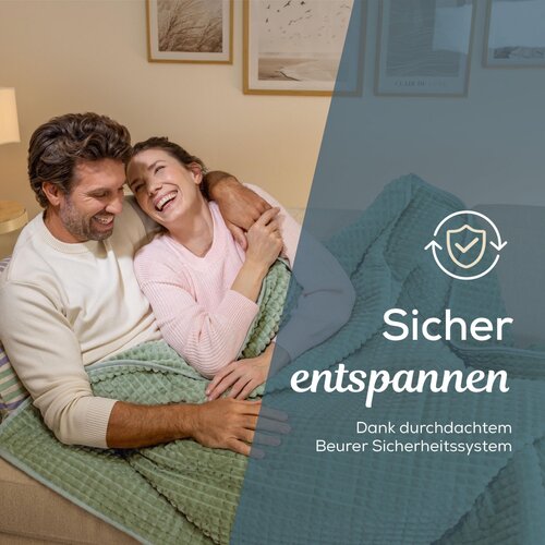 Beurer HD 72 Waffle Sage Green Grelna x odeja 180 130 cm, 40069 Slike