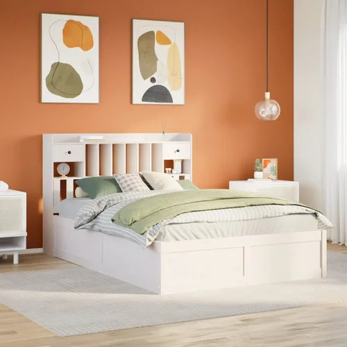 Furnova Posteljni okvir brez vzmetnice bel 140x200 cm trdna borovina, (21931264) Furnova Posteljni okvir brez vzmetnice bel 140x200 cm trdna borovina, (21931264)