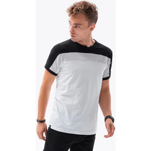 Ombre Majice & Polo majice Moška majica - črna S1631 pisana