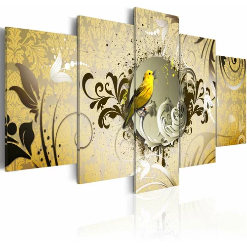  Slika - Yellow bird singing 100x50