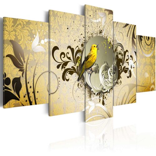  Slika - Yellow bird singing 100x50 Slike