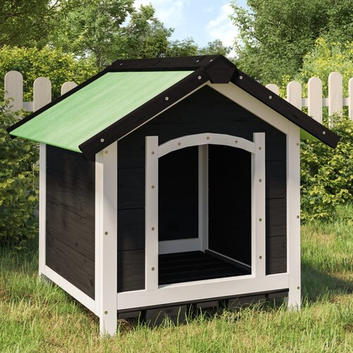 Kućica za pse siva 65 x 65 x 61,5 cm od masivne borovine Cijene