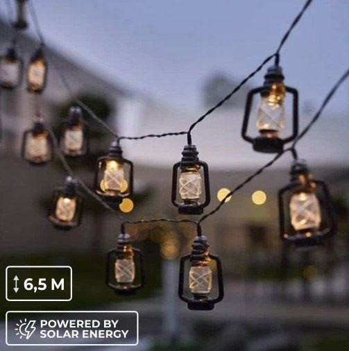 Forever Solarna LED girlanda SUNARI FLS-86 30LED 6.5m 3000K 600mAh Li-Ion Slike