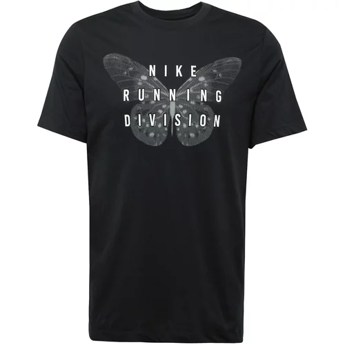 Nike Tehnička sportska majica 'RUN DIVISION' crna / bijela
