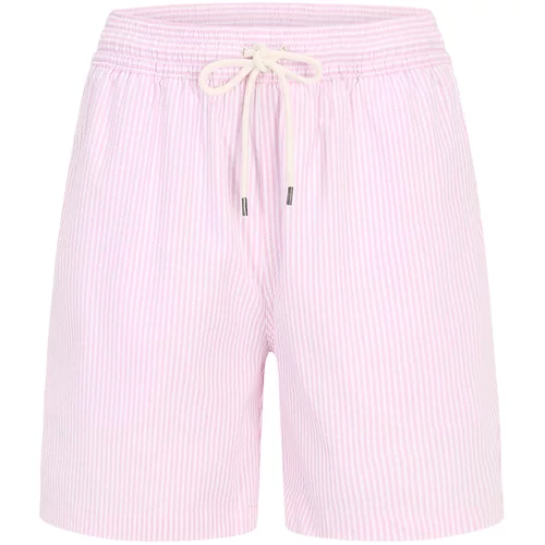 Polo Ralph Lauren Kratke kopalne hlače 'Traveler' roza / bela