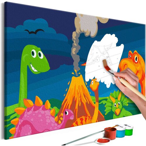  Slika za samostalno slikanje - Dinosaur World 60x40 Slike