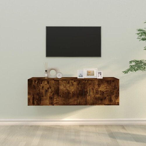The Living Store Komplet TV omaric 2-delni dimljen hrast inženirski les - Komplet TV Omaric, (21374725) Slike