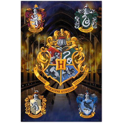 HARRY POTTER PLAKAT ESCUDOS HOGWARTS, (20837611) Slike
