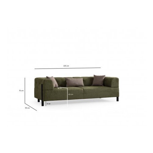 Atelier Del Sofa sofa trosed gio 3 seater green Slike