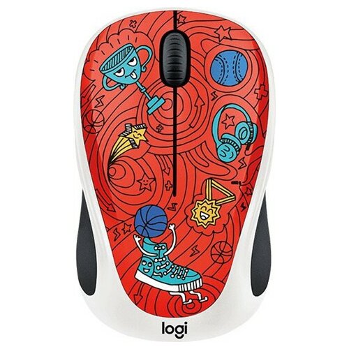 Logitech M238 Wireless Doodle Collection, champion coral bežični miš Slike