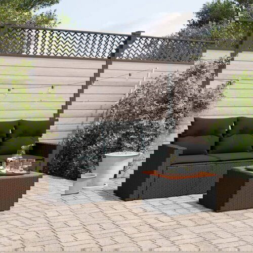 vidaXL 4-dijelni set vrtnih sofa od poliratana s jastucima crni Cijene