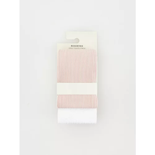 Reserved - Čarape s gaćicama s uzorkom - bijela