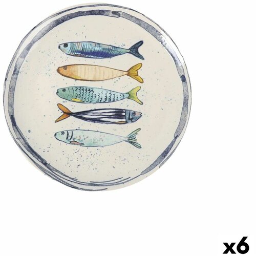  Plakans &amp;scaron;ķīvis La Mediterr&amp;aacute;nea Peixe &amp;Oslash; 26 cm (6 kom.) Slike