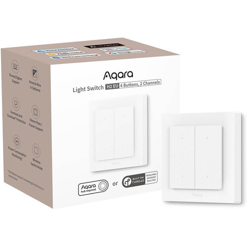 Aqara Pametni prekidač H2 (WS -K08D), 4 gumba - 2 kanala Cijene