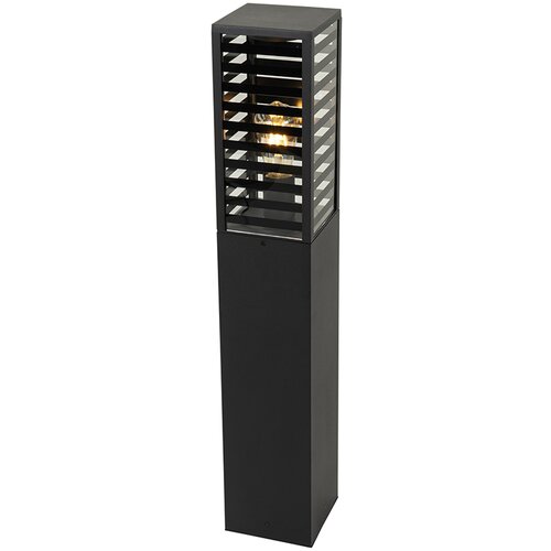 QAZQA Moderna stoječa zunanja svetilka črna z dimom 80 cm IP44 - Reims Cene