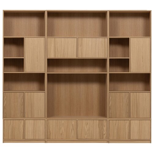 Vtwonen Modularna knjižna polica v hrastovem dekorju v naravni barvi 264x243 cm Modulair &amp;ndash; Slike