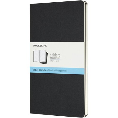 Moleskine Beležnica Cahier Journals LG trde platnice, črna - pike Cene