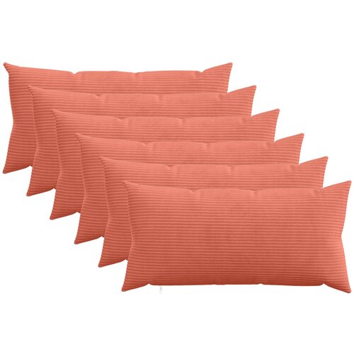  Presvlaka za jastuk 6 pcs HEERLEN Crvena narančasta 40 x 70 cm Cene