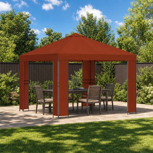 Gazebo 3 x 3 m Terakota Poliester i čelik 190 gsm Cijene
