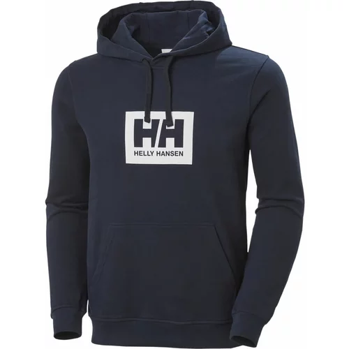 Helly Hansen Moški pulover BOX HOODIE Temno modra
