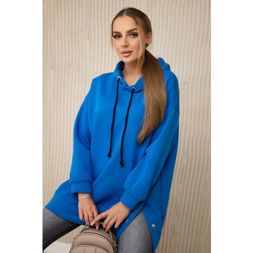 Kesi Insulated sweatshirt with purple blue press studs Cene