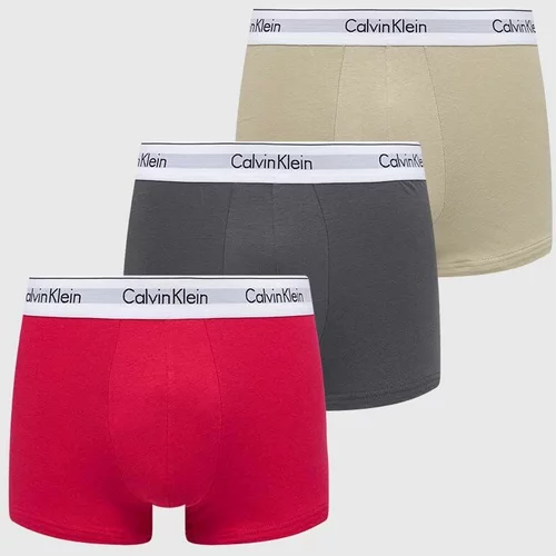 Calvin Klein Underwear Boksarice 3-pack moški, rdeča barva