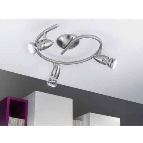 Eglo magnum-led reflektor/3, led gu10 3x3w, 3x240lm, g-forma, nikl-mat/krom, Slike
