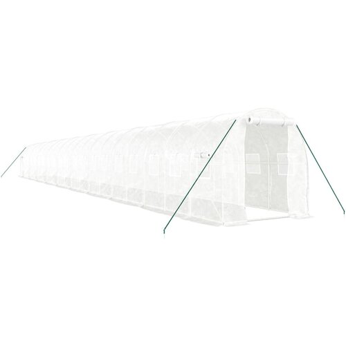 VidaXL Rastlinjak z jeklenim okvirjem bel 40 m&amp;sup2; 20x2x2 m, (20759994) Slike