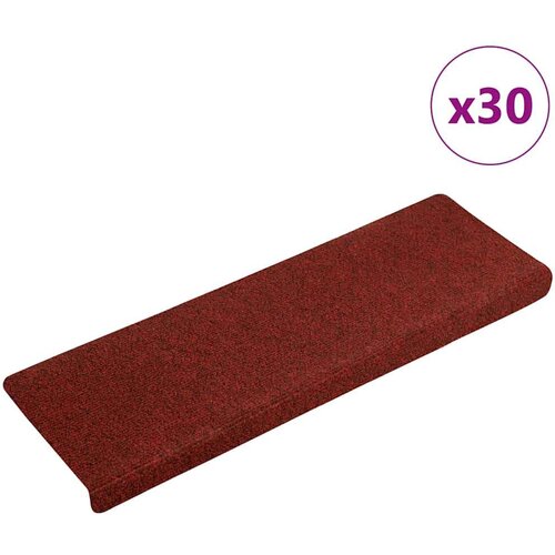 vidaXL Samoljepljivi otirači za stepenice 30 kom crvene 65x21x4 cm Cene