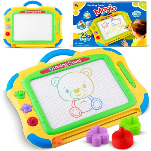 Ricokids Magnetic Drawing Board - Yellow for Kids, (21740695) Cene