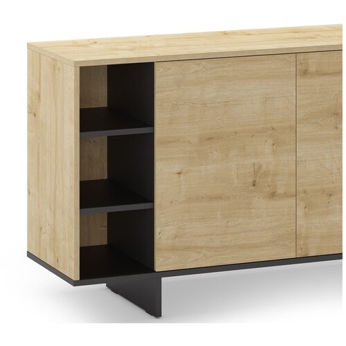 Marckeric Niska komoda u dekoru hrasta u prirodnoj boji 170x80 cm Cequoia &amp;ndash; Slike