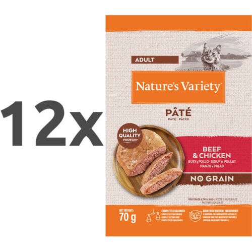Nature’s Variety Nature's Variety Original Cat Adult - govedina in pi&scaron;čanec - 70 g 12 x 70 g Cene