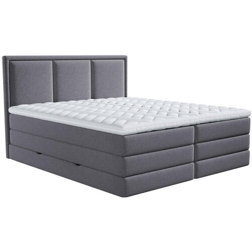 MID.YOU POSTELJA BOXSPRING 200 cm x 220 cm , tekstil temno siva Cene