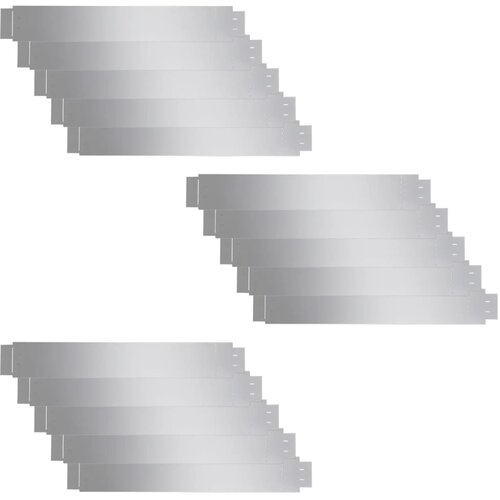 vidaXL Komplet 15 fleksibilnih ograj za trato pocinkano jeklo 100x14cm, (20759239) Cene