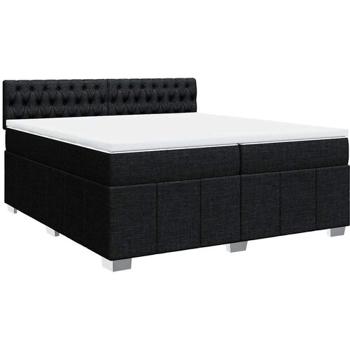 Maison Chic Box spring postelja - Vzmetna postelja z vzmetnico črn 200x200 cm blago SL11818, (21881865) Cene