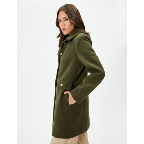Koton Stamped Coat Gold Buttons, Cuff Collar With Pocket. Slike