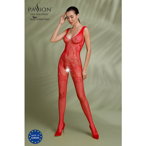 Passion eco bodystocking BS012 red Cene