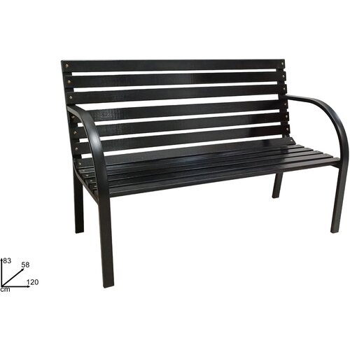 Ehomegarden Baštenska klupa 120x58x83cm/ crna Cene