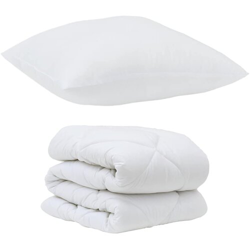vidaXL Komplet odej z blazino 2 pcs Bela Mikrovlakna, (5000065249) Cene