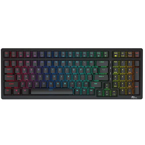 Royal kludge RK98 rgb bežična mehanička tipkovnica, crveni prekidači, crna, uk layout Slike